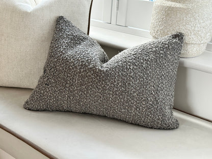 Grey the boucle rectangle cushion