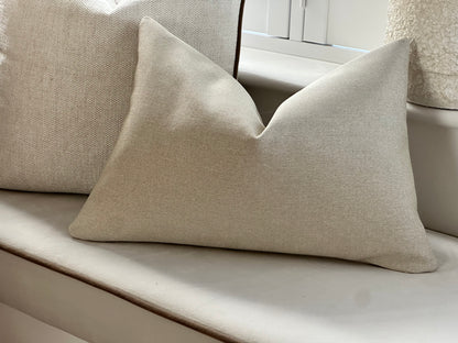 Cream beige lumbar pillow 