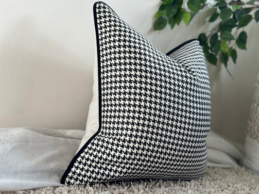 Luxury black and white cushion