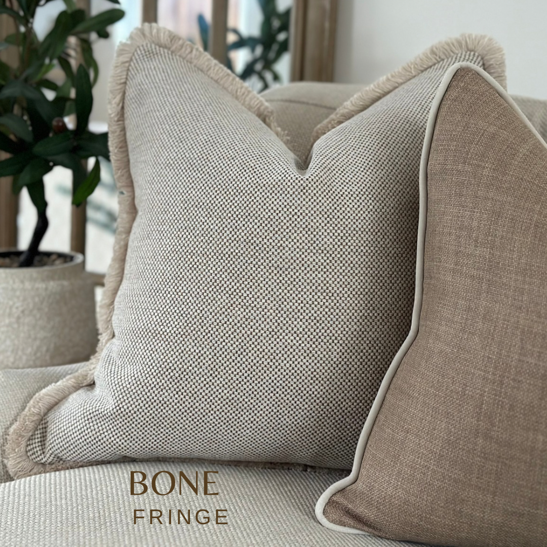 ATHENA | Fringe Cushion - More Size and Trim Colours