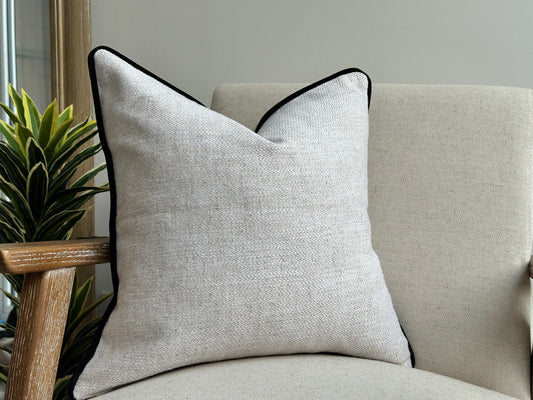 Natural Cushion Cover with Piping 45x45cm - Last one