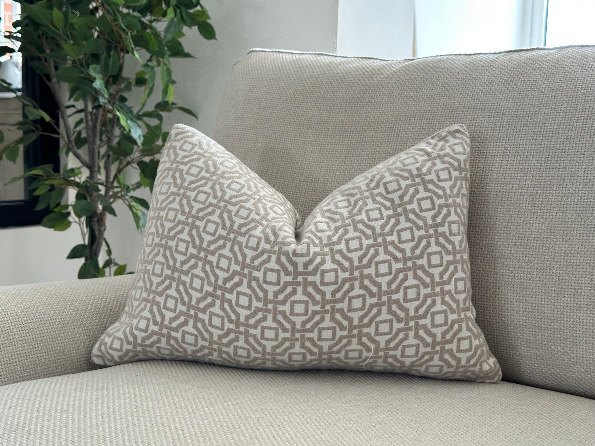 Luxury neutral lumbar cushion