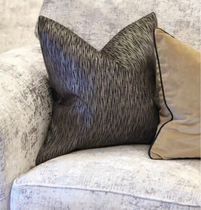 Black + Gold Cushion Cover