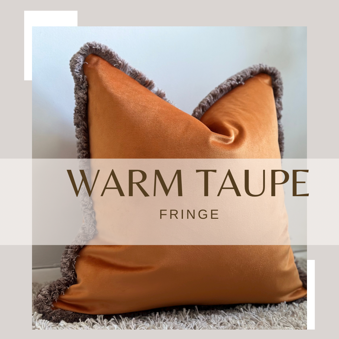 luxury orange fringed pillow