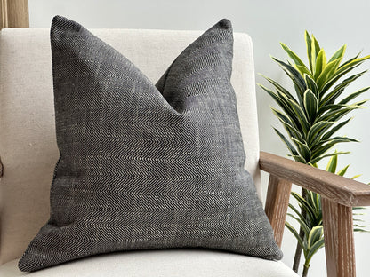 Black accent pillow