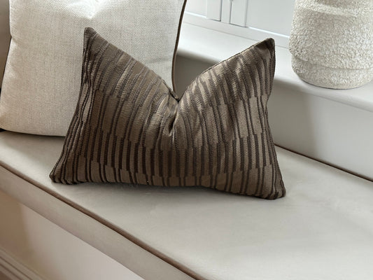 Textured Brown rectangular cushion