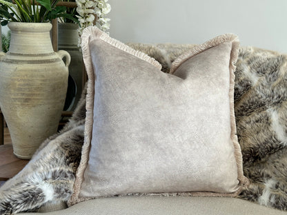 A Beautiful Ivory silver cushion with trim.