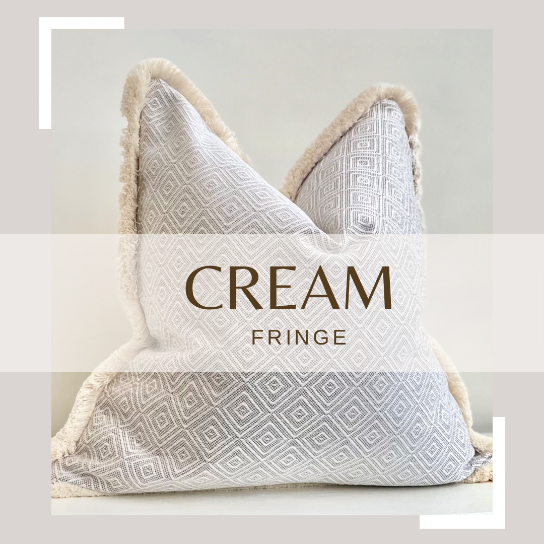 luxury pillows fringed