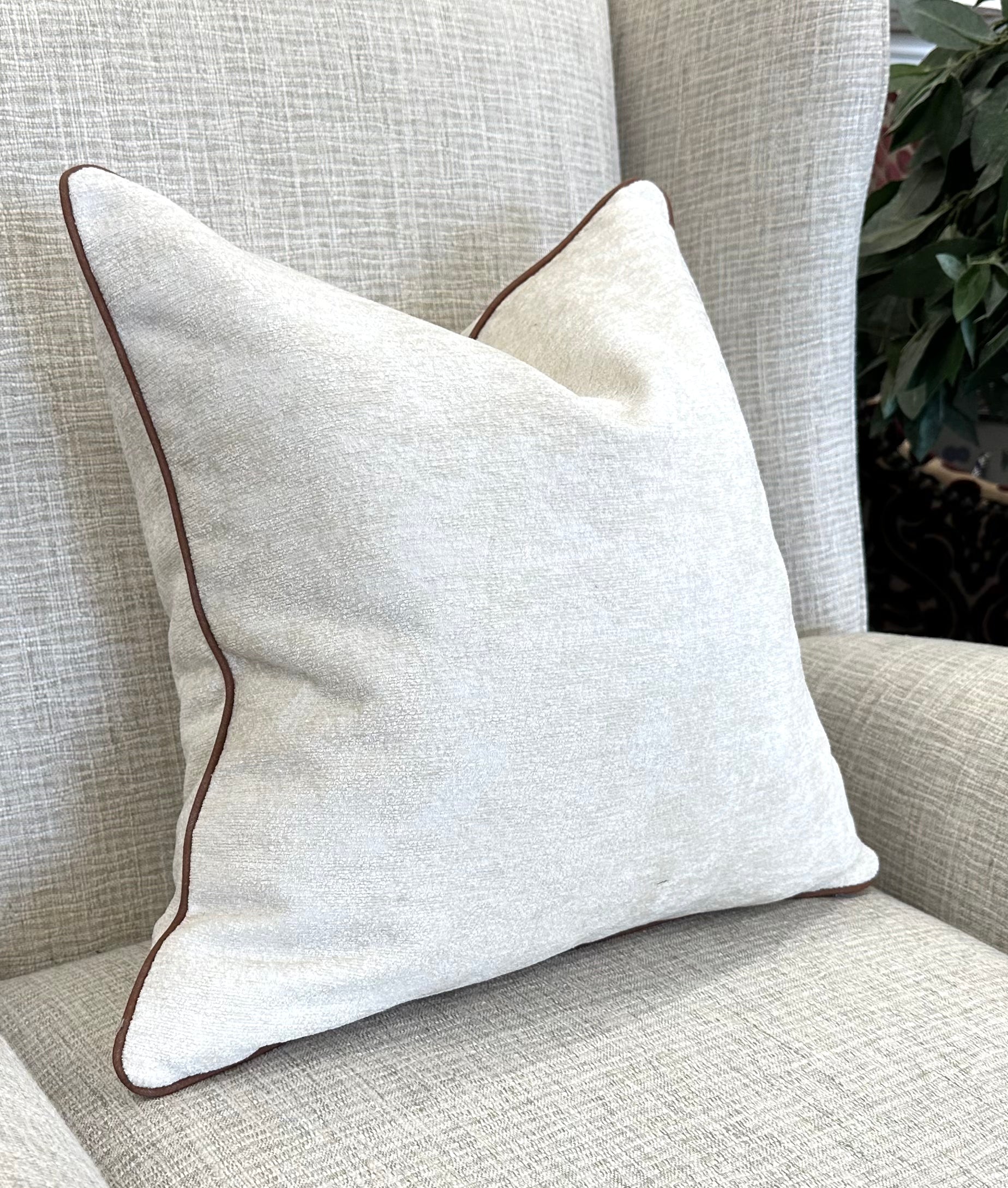 textured ivory white cushion