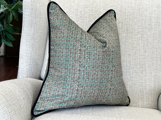 green patterned cushions