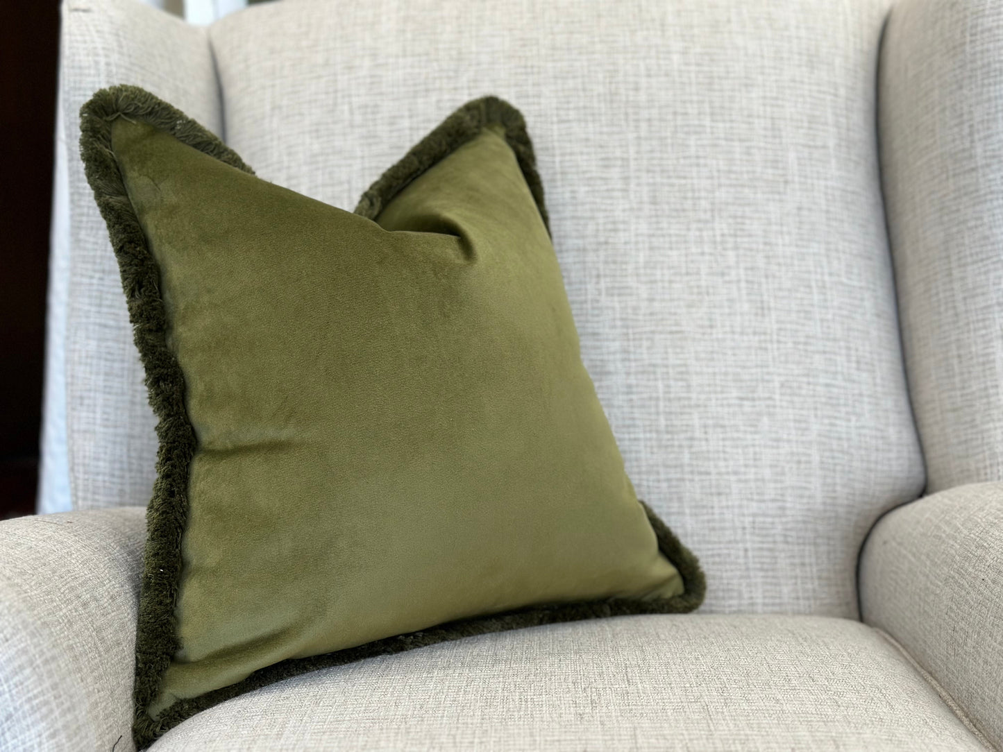 Moss green cushions hotsell