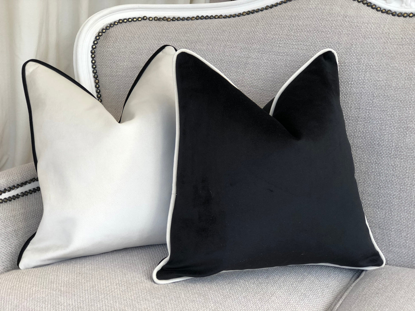 Black and white cushion