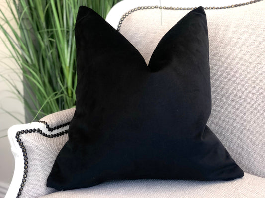 black velvet cushion