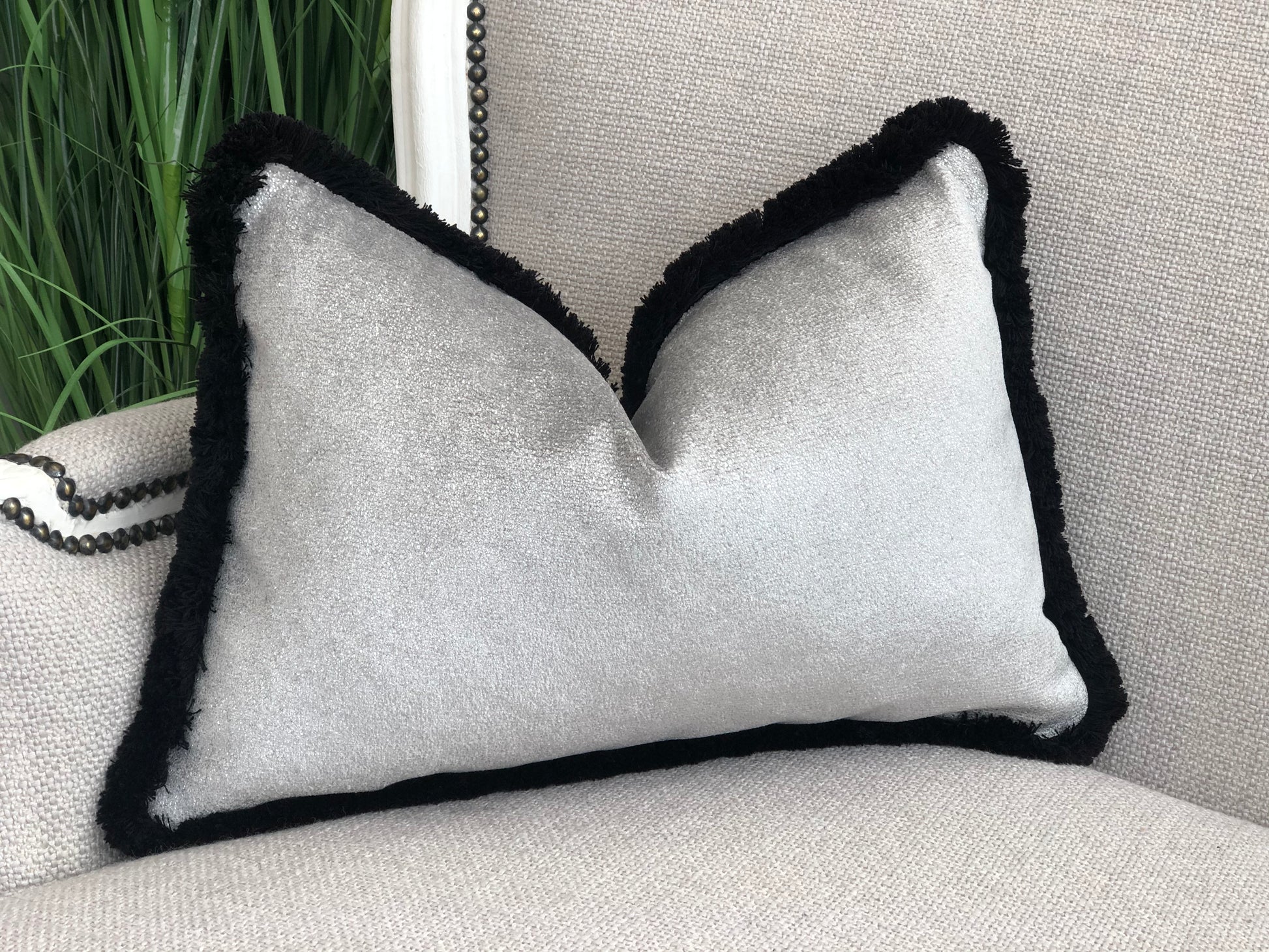 rectangle cushion with fringe