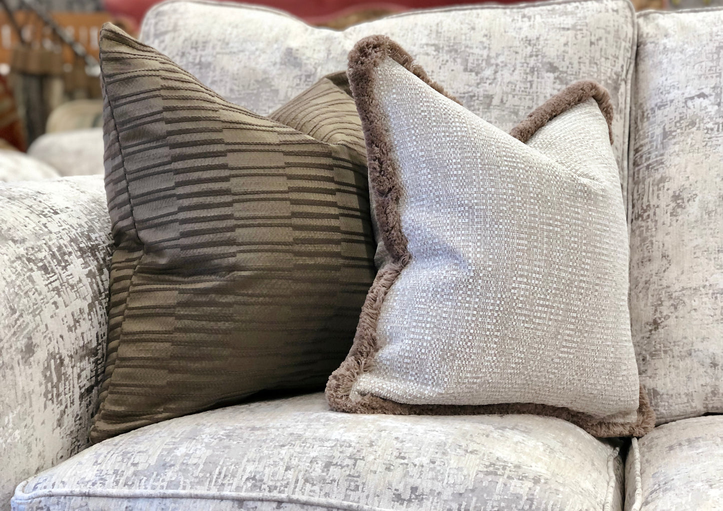 luxury fringed cushion