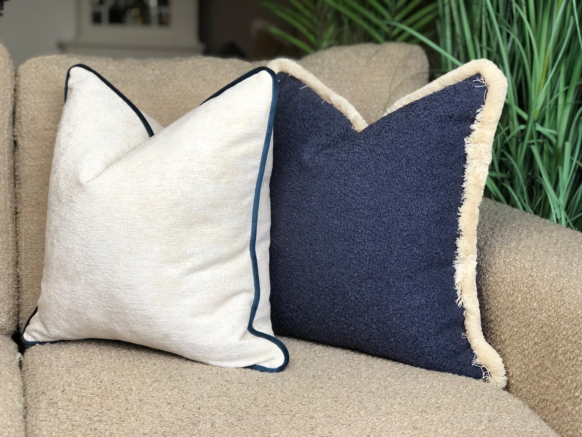 Navy discount cushions next