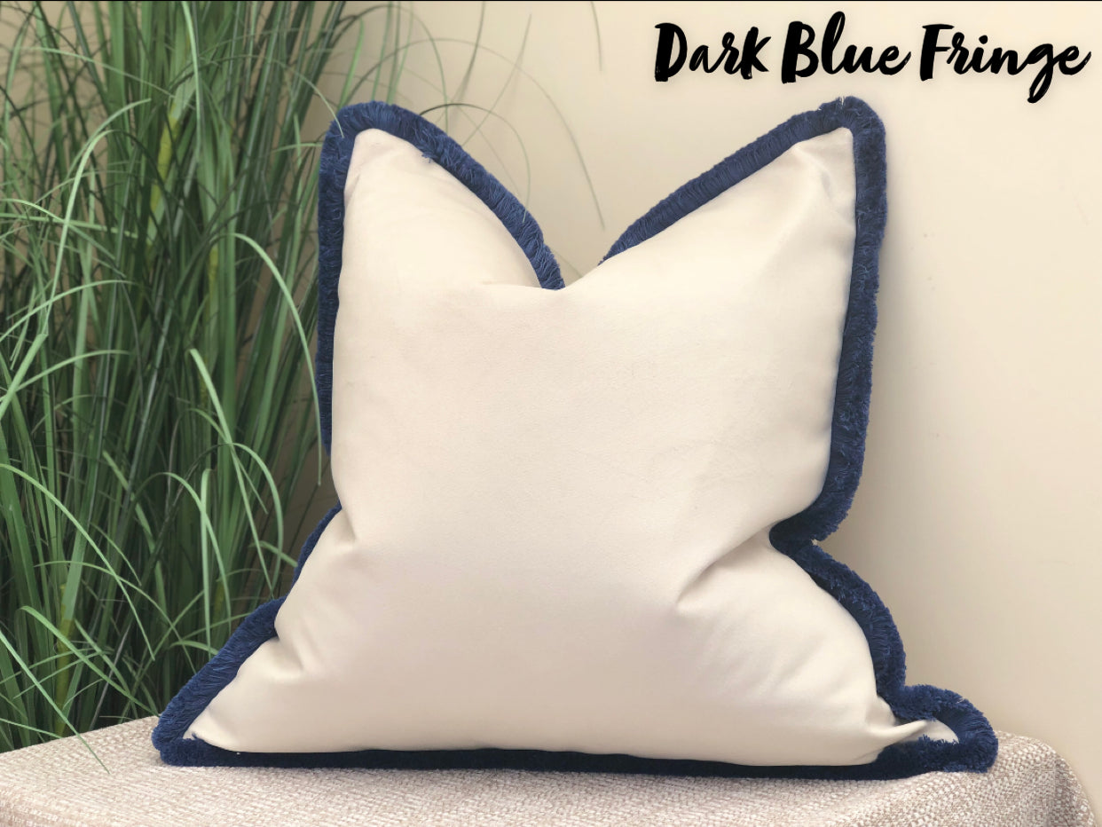 white and blue cushions